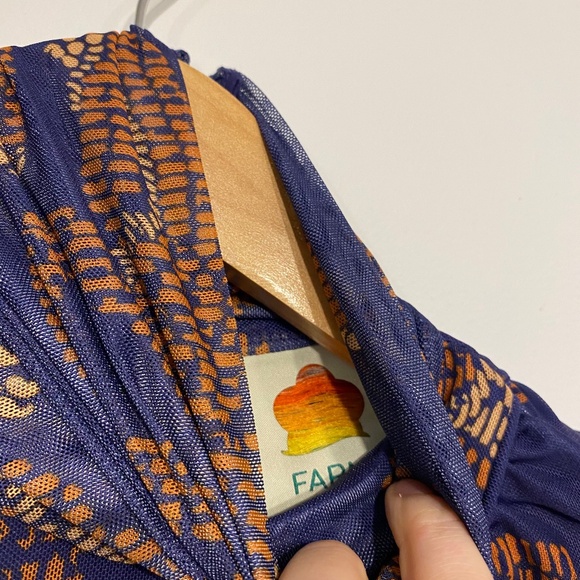 Farm Rio Leopard Long Sleeve Midi Dress - Picture 7 of 8